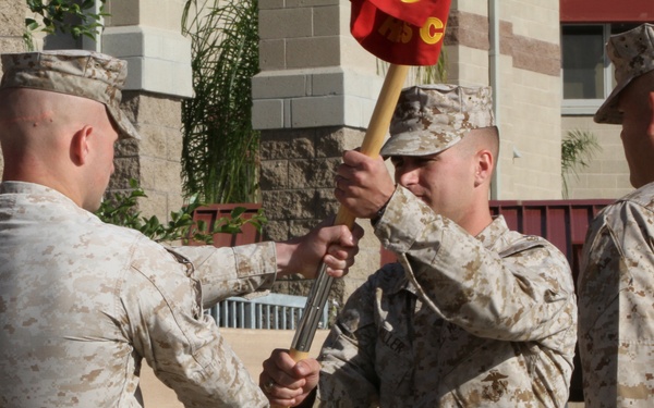 Company welcomes new leader as old commander deploys