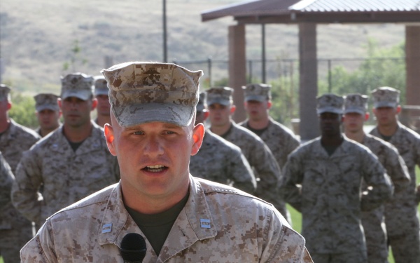 Company welcomes new leader as old commander deploys