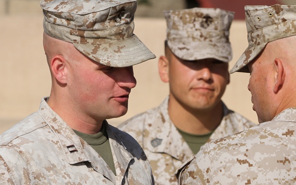 Company welcomes new leader as old commander deploys