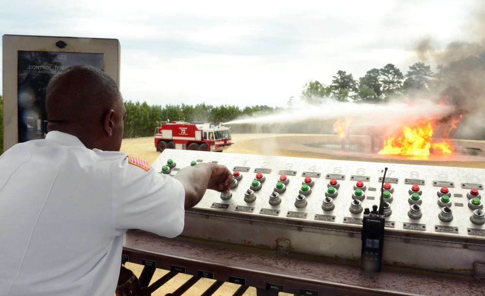 Fort Bragg firefighters train on burning plane