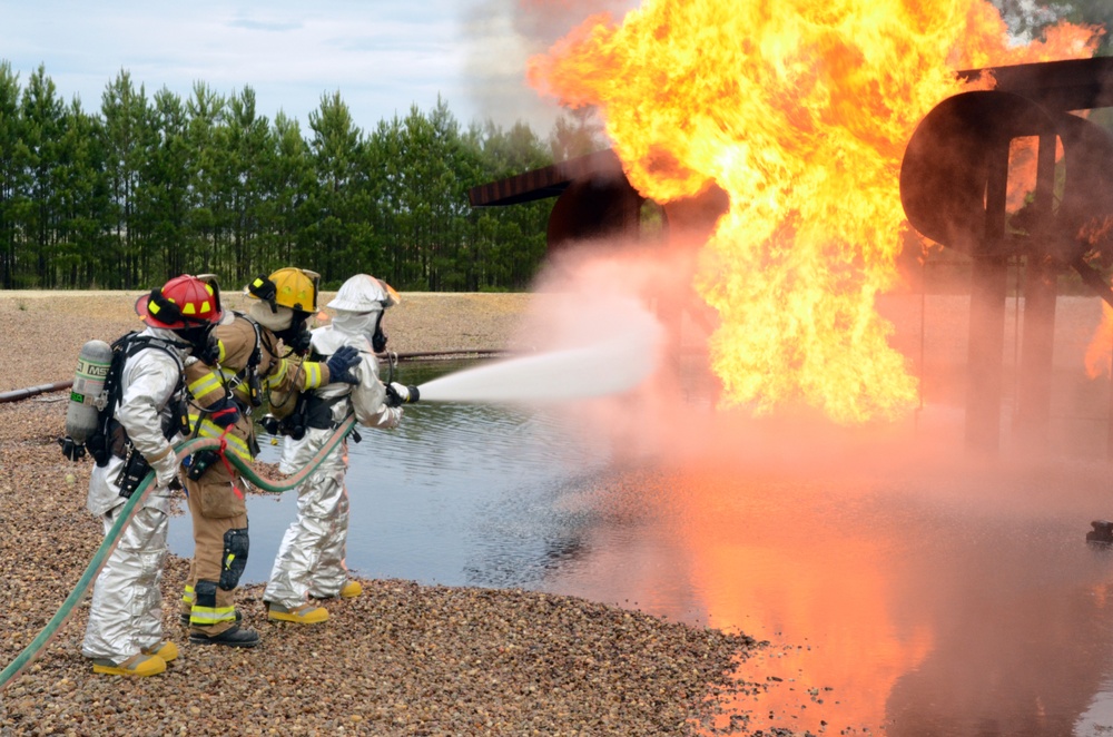 Fort Bragg firefighters train on burning plane