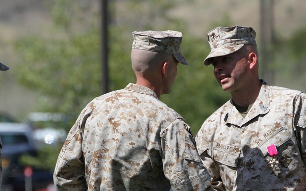 HQBN welcomes new enlisted leader back to “The Blue Diamond;” bids farewell to retiring Sgt. Maj.