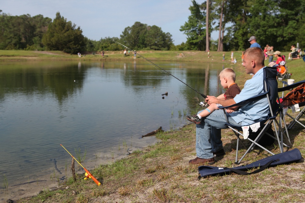 Children reel in fun in sun at youth fishing event