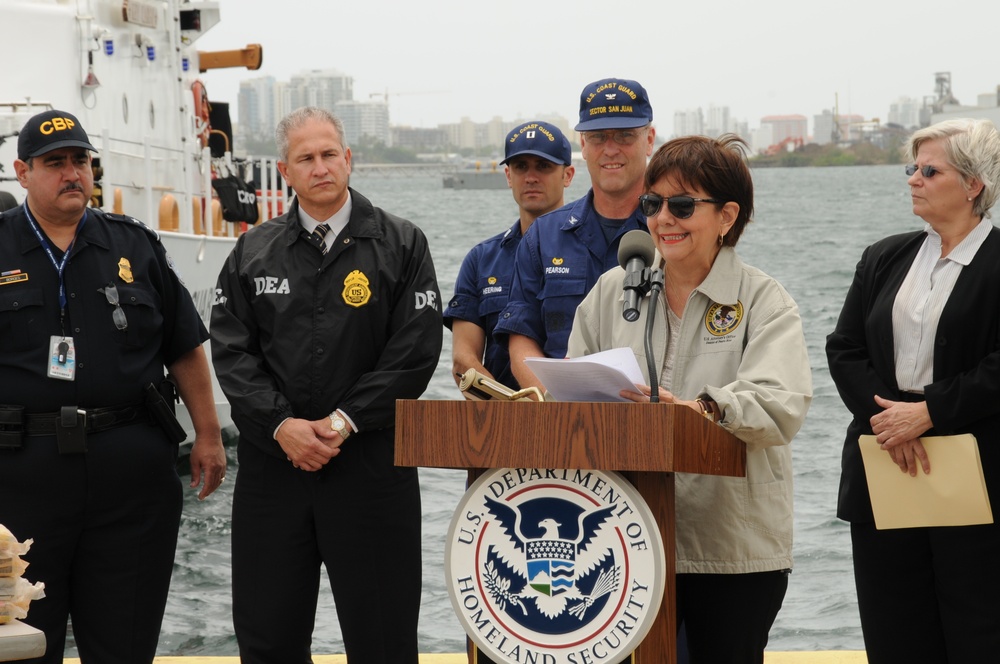 Coast Guard and CBIG authorities nab six smugglers, seize vessel, $8 million dollar cocaine shipment off the coast of Aguadilla, Puerto Rico