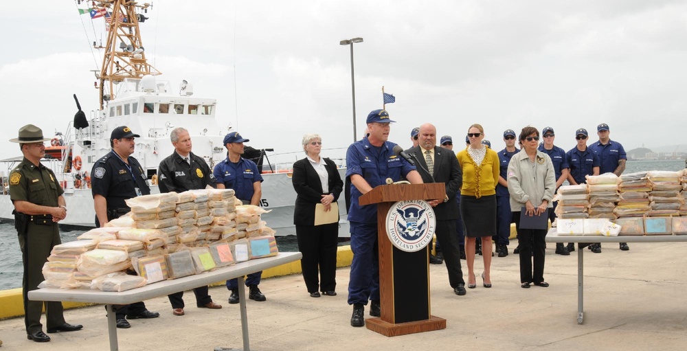 Coast Guard and CBIG authorities nab six smugglers, seize vessel, $8 million dollar cocaine shipment off the coast of Aguadilla, Puerto Rico