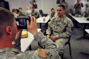 Biometric data collection on the battlefield
