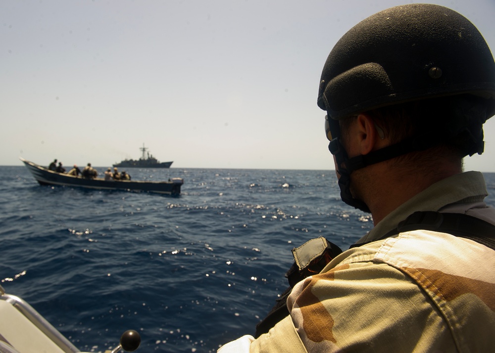 USS Taylor replentishment at sea