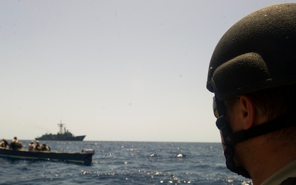 USS Taylor replentishment at sea