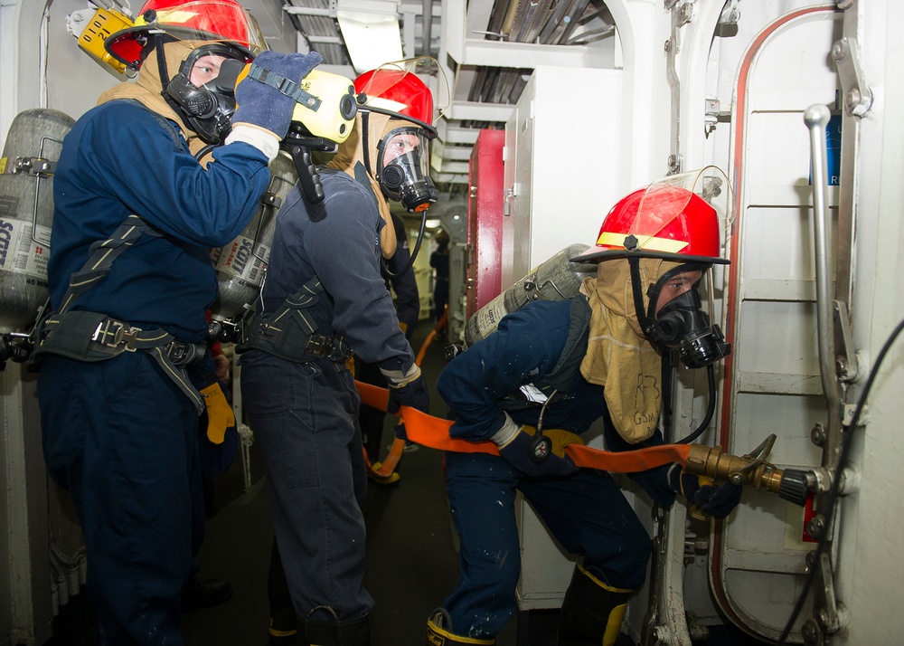 USS Taylor replenishment at sea