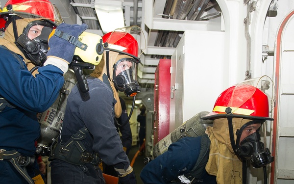 USS Taylor replenishment at sea
