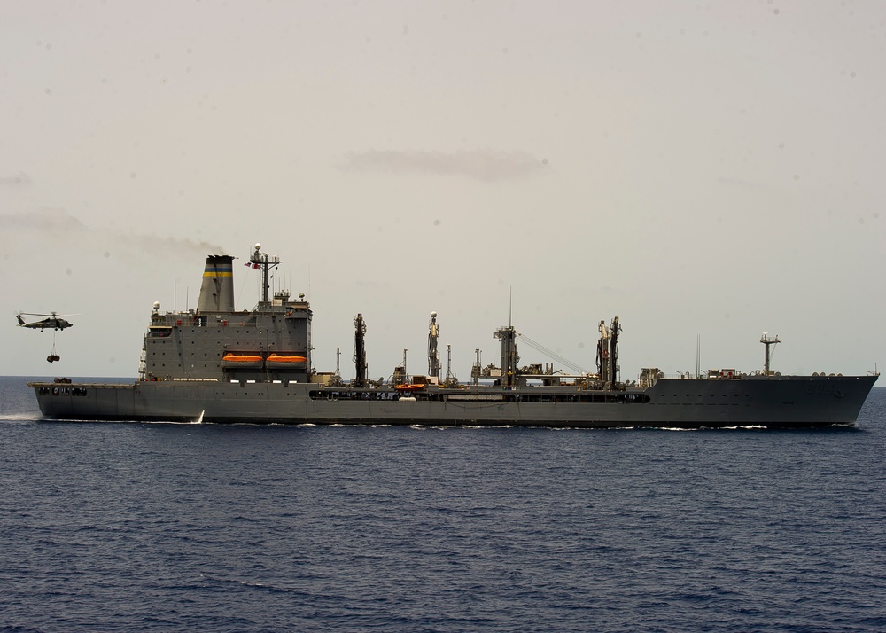 USS Taylor replentishment at sea