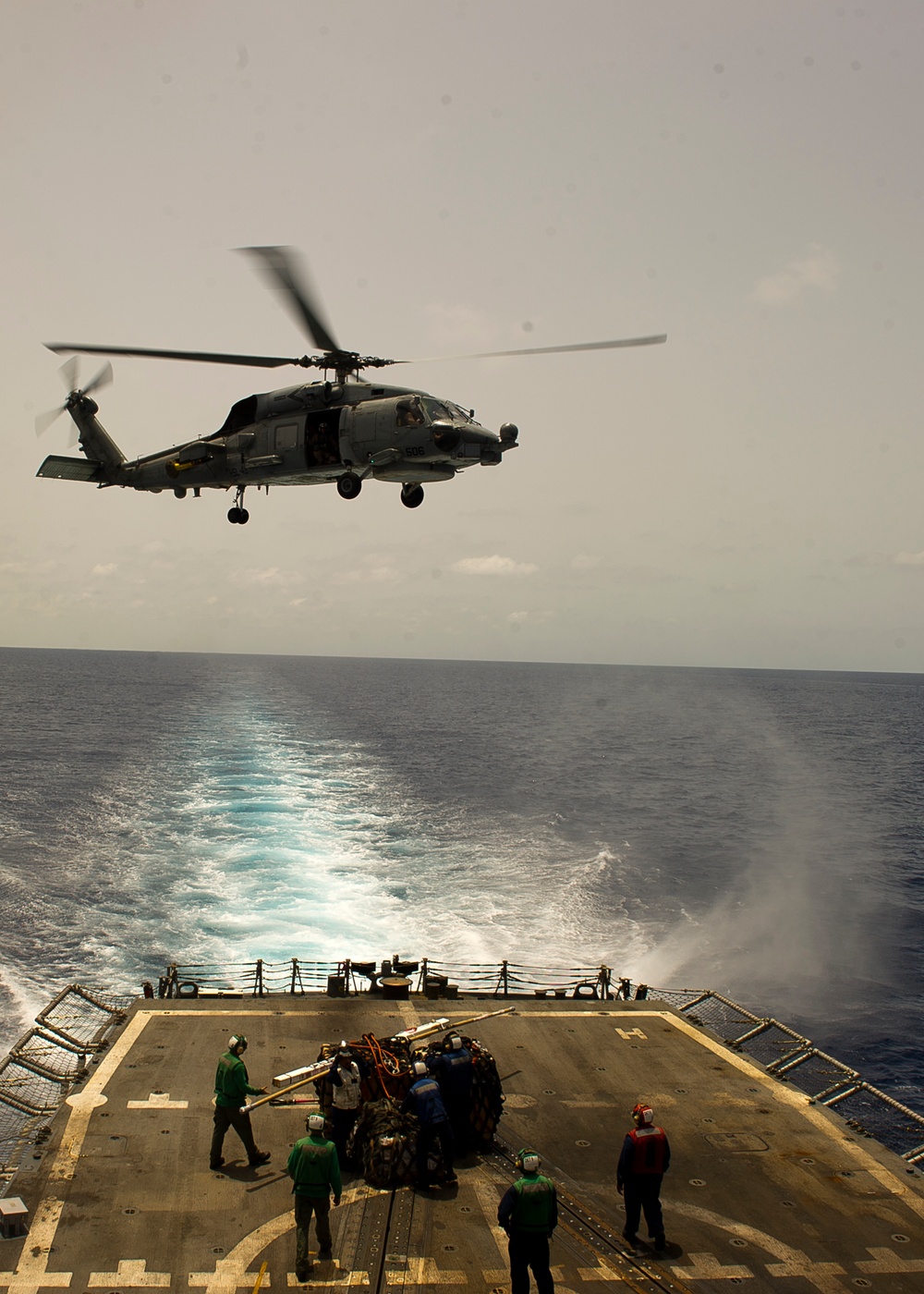 USS Taylor replentishment at sea