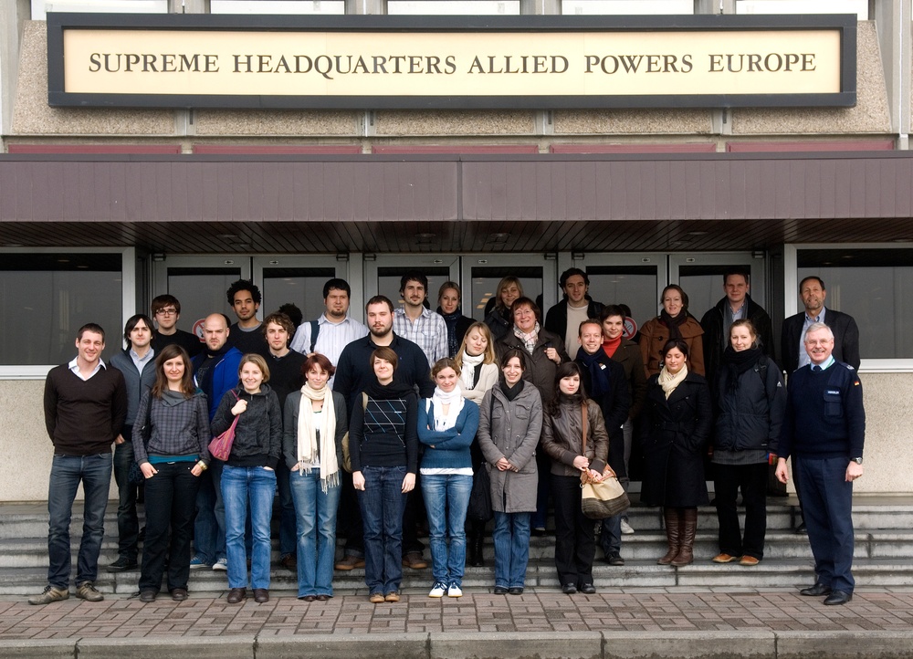 Group photo - Journalist school Munich and journalist trainees SWR