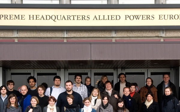 Group photo - Journalist school Munich and journalist trainees SWR