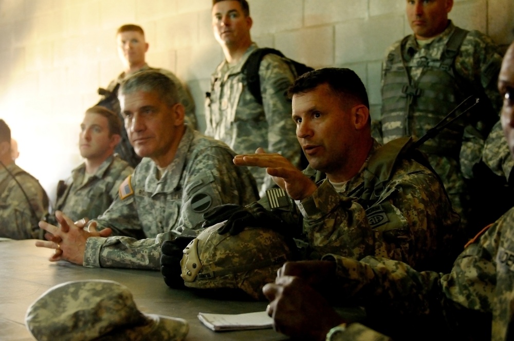 Gen. Rodriguez  briefed by brigade commander