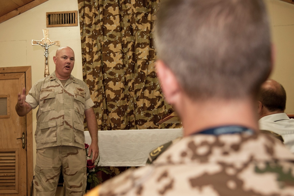 German dignitaries visit CJTF-HOA, Camp Lemonnier chaplains