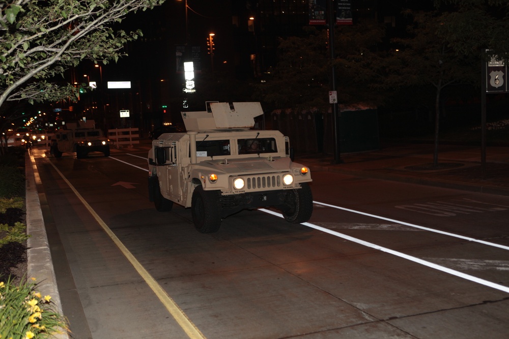 Marine Corps rolls out military vehicles for Marine Week Cleveland