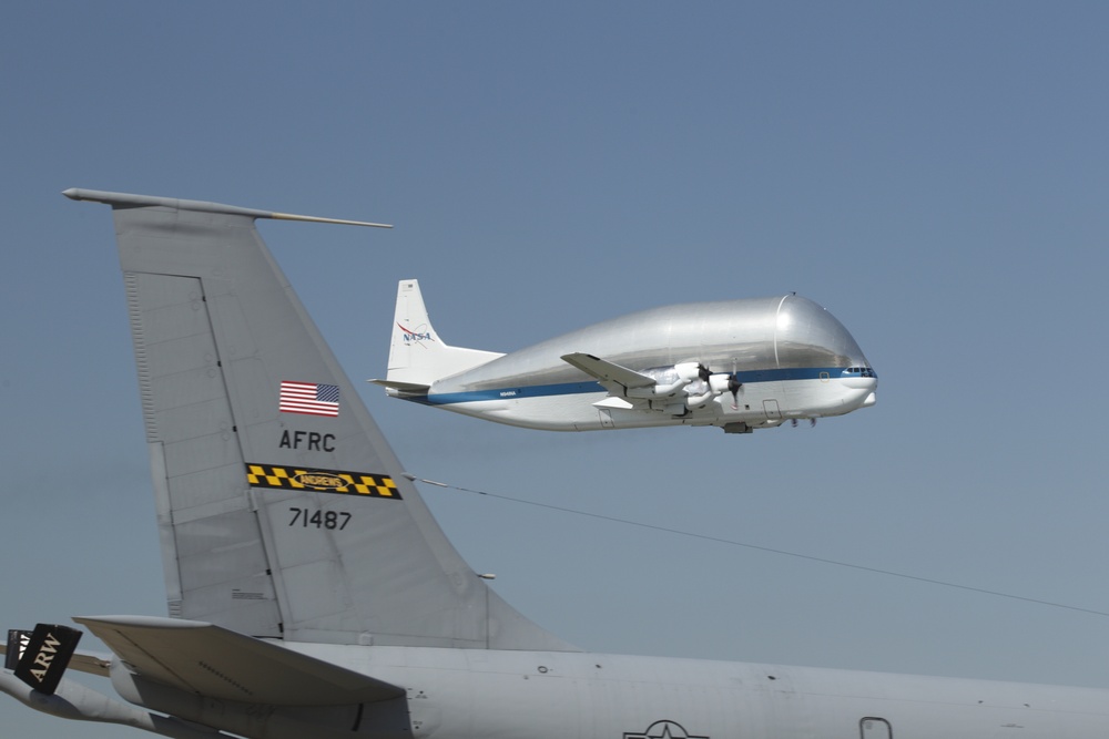 NASA's Supper Guppy departs Joint Base Andrews Naval Air Facility Washington