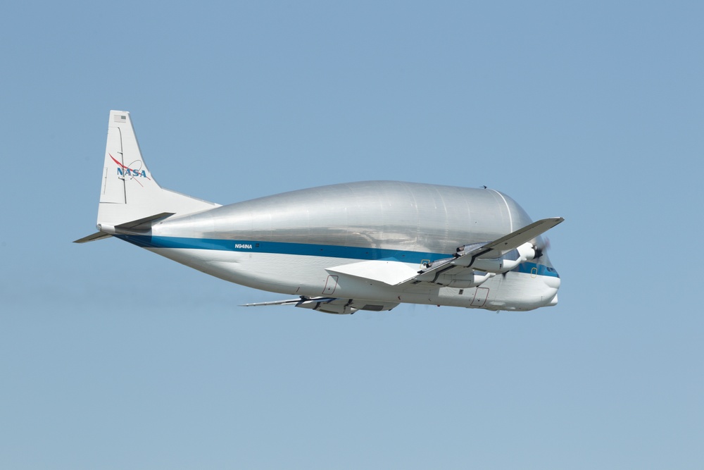 NASA's Supper Guppy departs Joint Base Andrews Naval Air Facility Washington