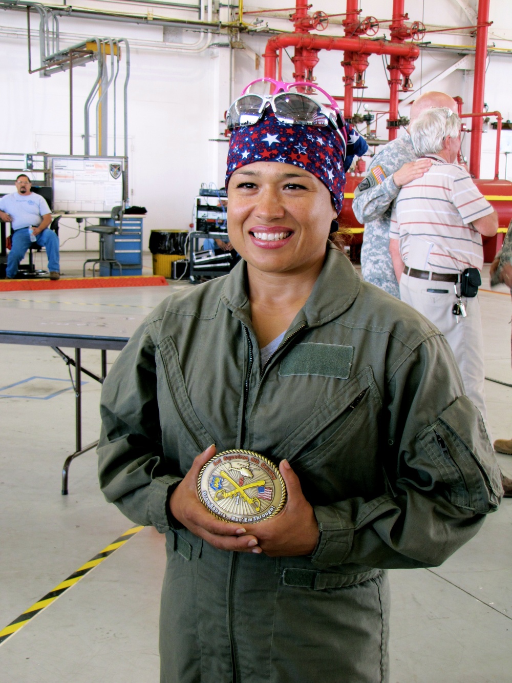 CCAD worker receives special buckle from squadron commander