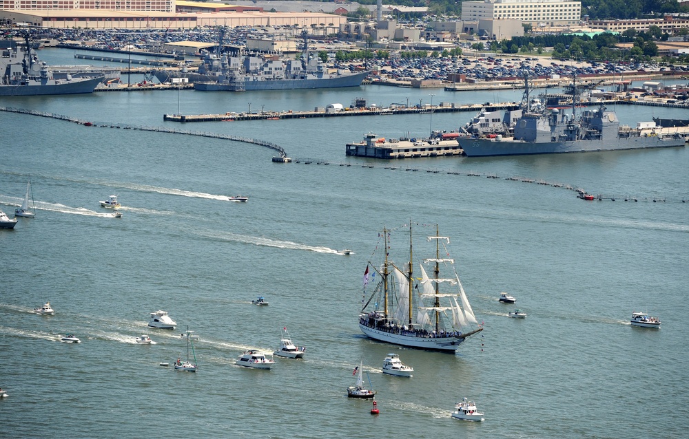 Ships participate in Operation Sail 2012 Virginia