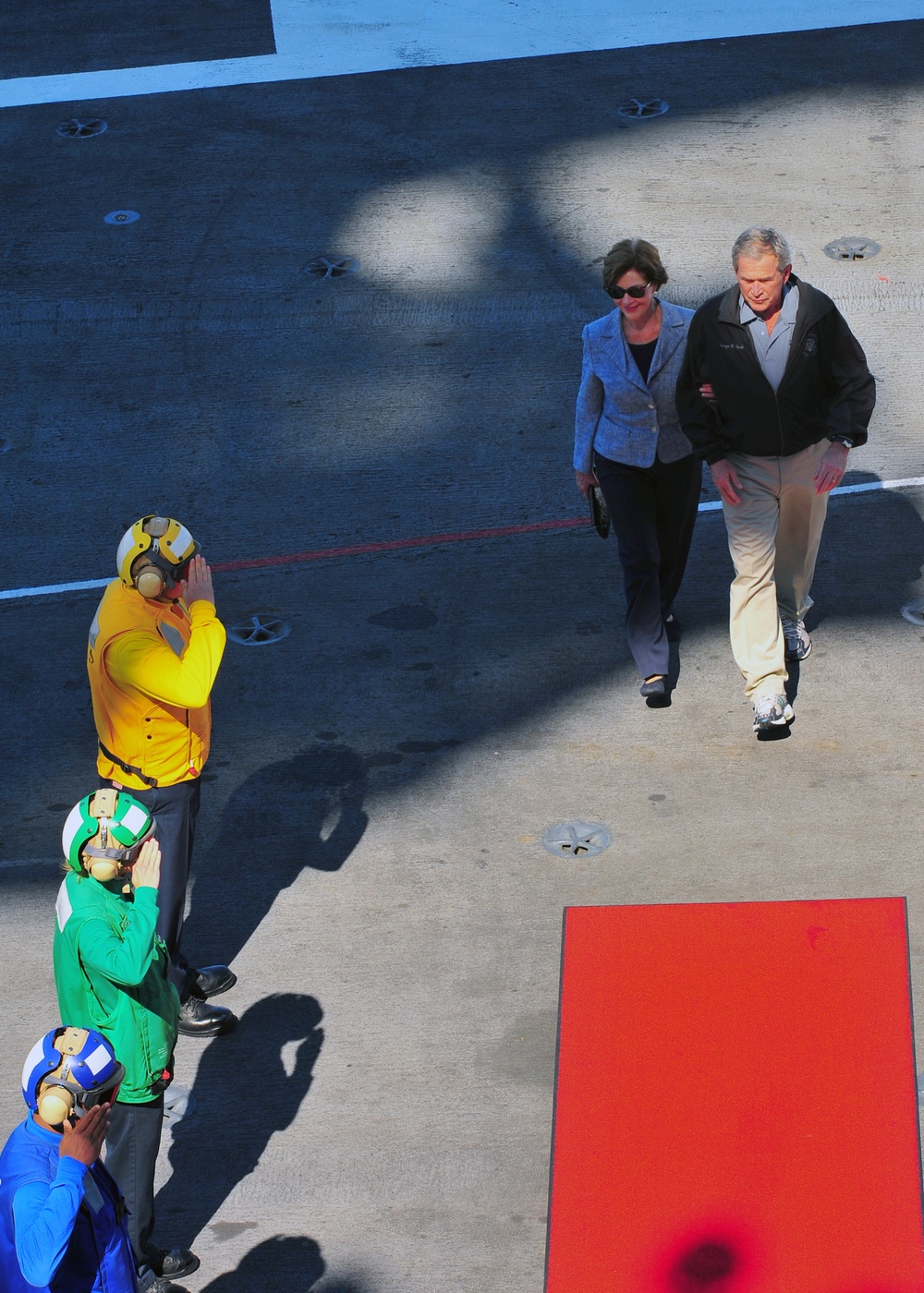 Former President George H.W. Bush aboard USS George H.W. Bush