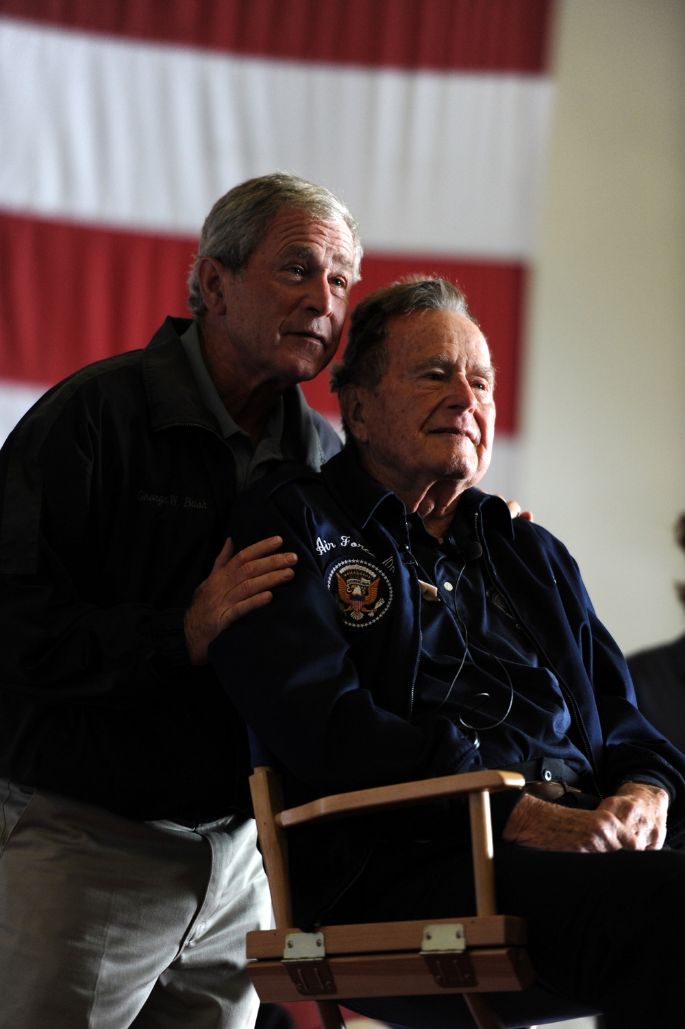 Former President George H.W. Bush aboard USS George H.W. Bush