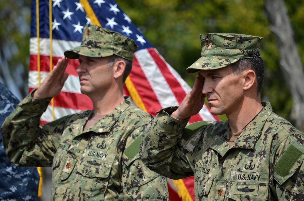 Change of command ceremony at Naval Amphibious Base Coronado