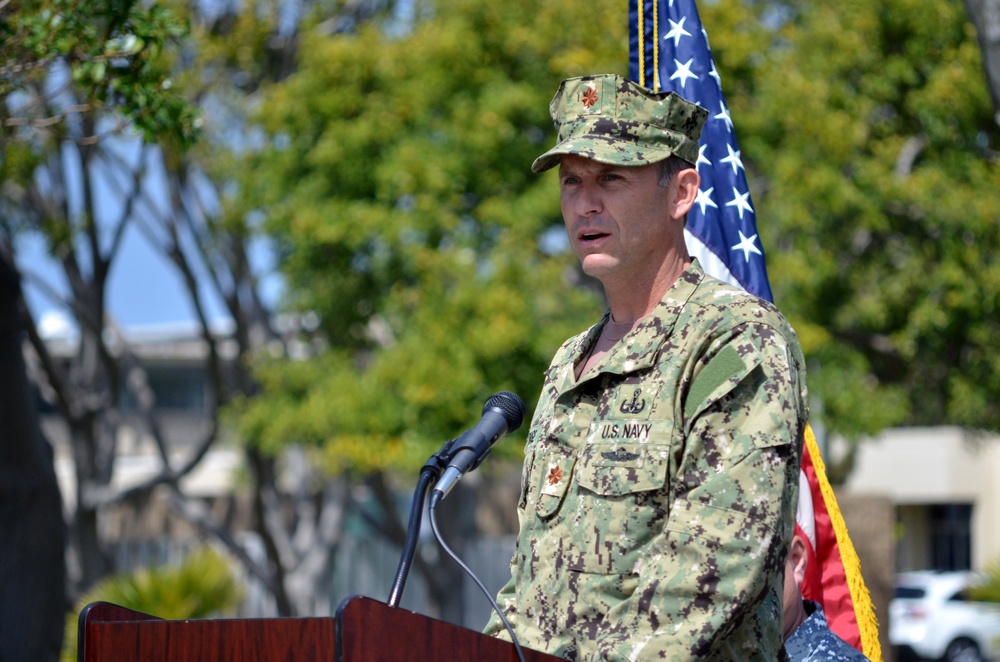 Change of command ceremony at Naval Amphibious Base Coronado