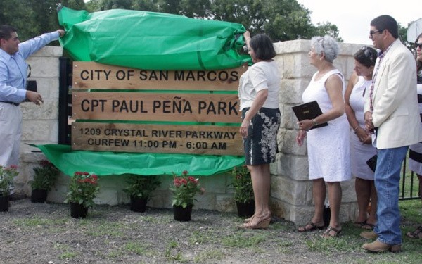 City of San Marcos names park for fallen soldier