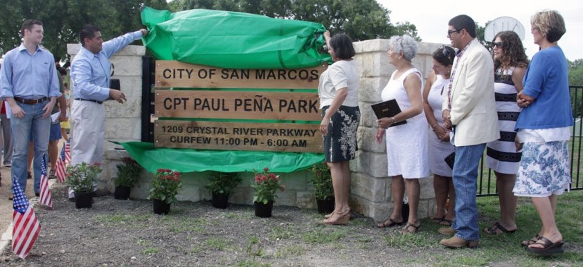 City of San Marcos names park for fallen soldier