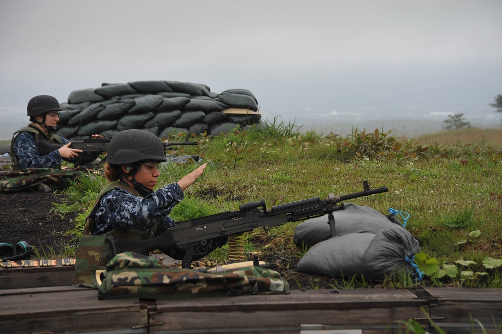 Weapons training at Camp Fuji