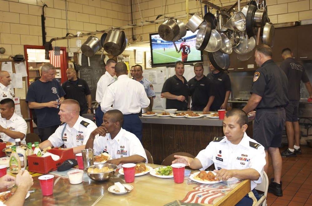 The 10th Mountian Division visits NYC firefighters