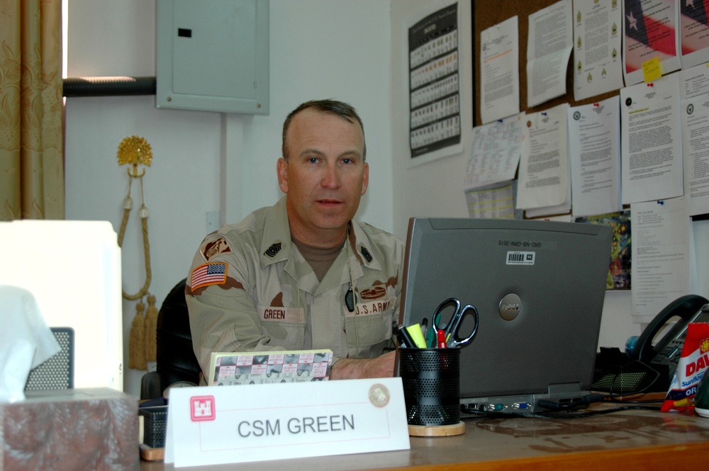Command sergeant major at FOB Courage