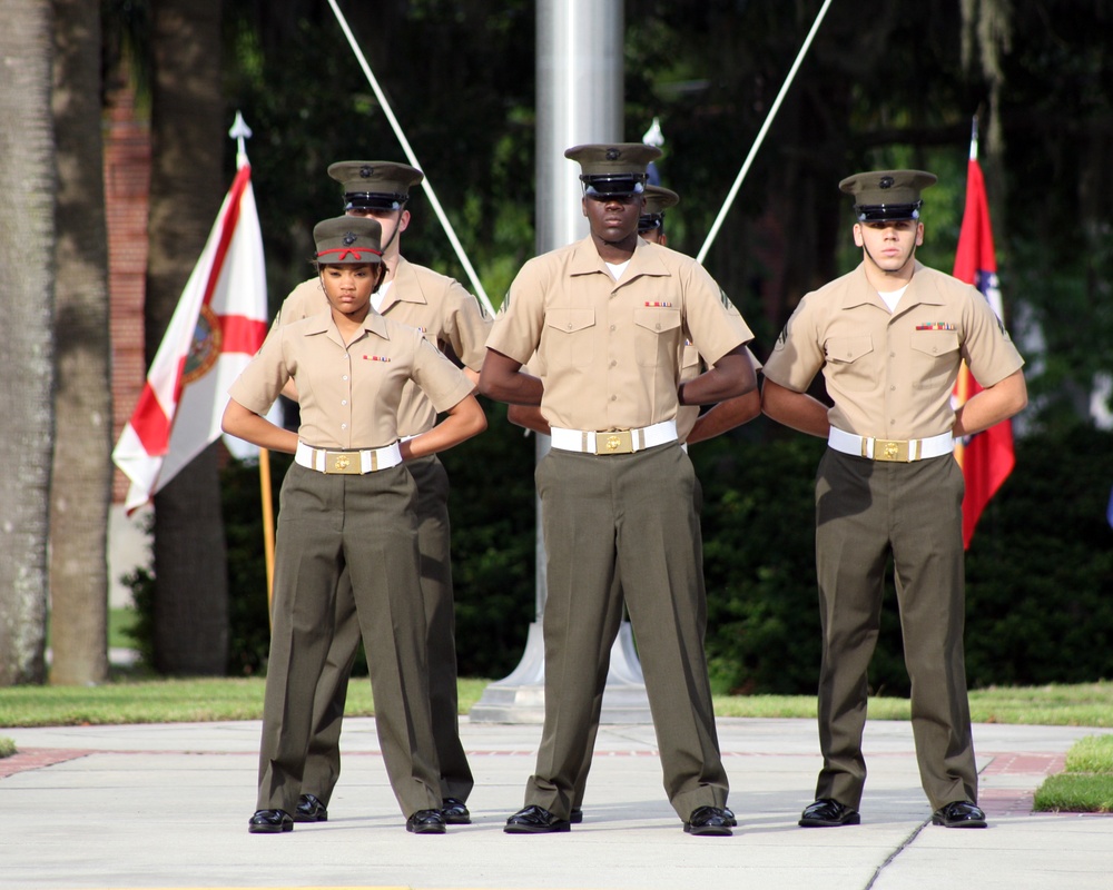 MCRD Parris Island Morning Colors Ceremony MCRD Parris Island Morning Colors Ceremony