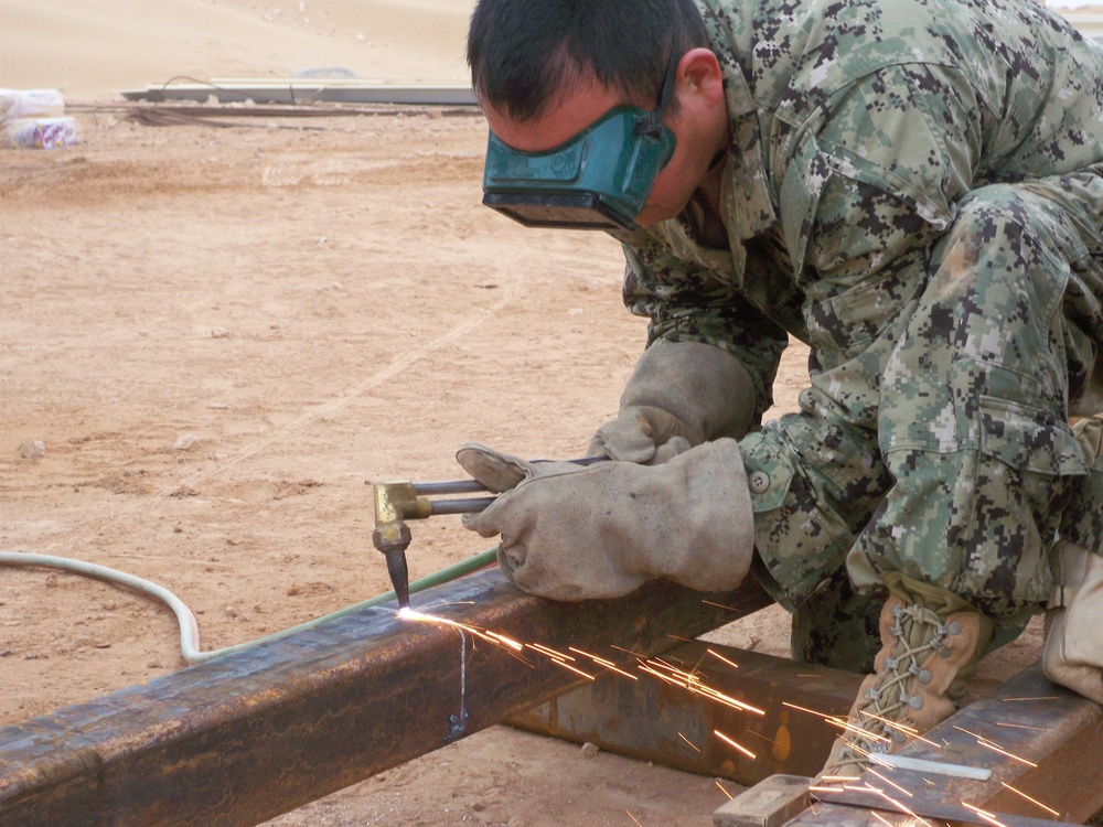 Seabees in Morocco build support facilities for Joint Exercises