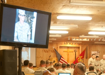 Memorial held for fallen Marine at Camp Leatherneck