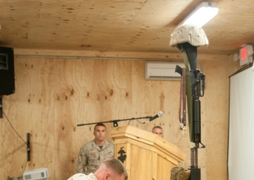 Memorial held for fallen Marine at Camp Leatherneck