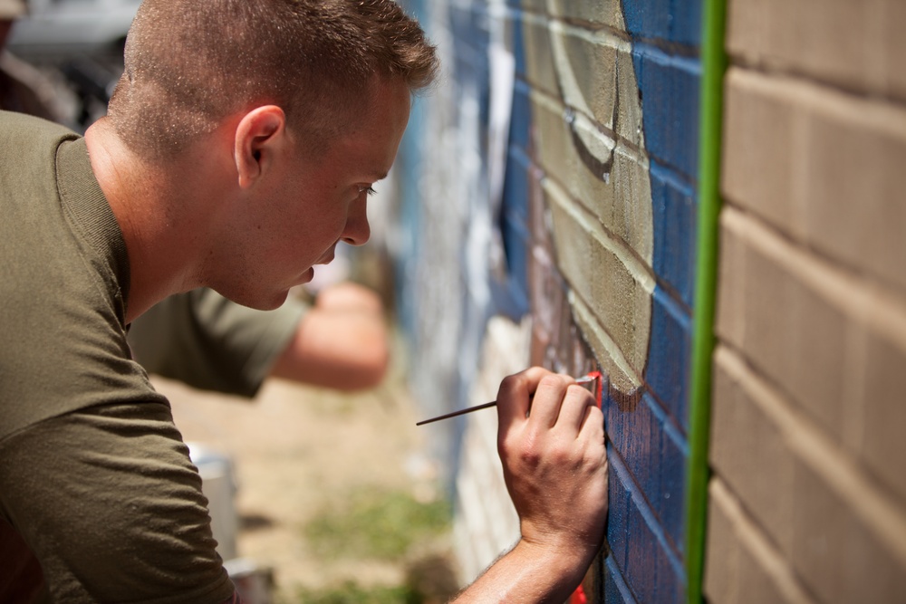 Marine Week Cleveland mural