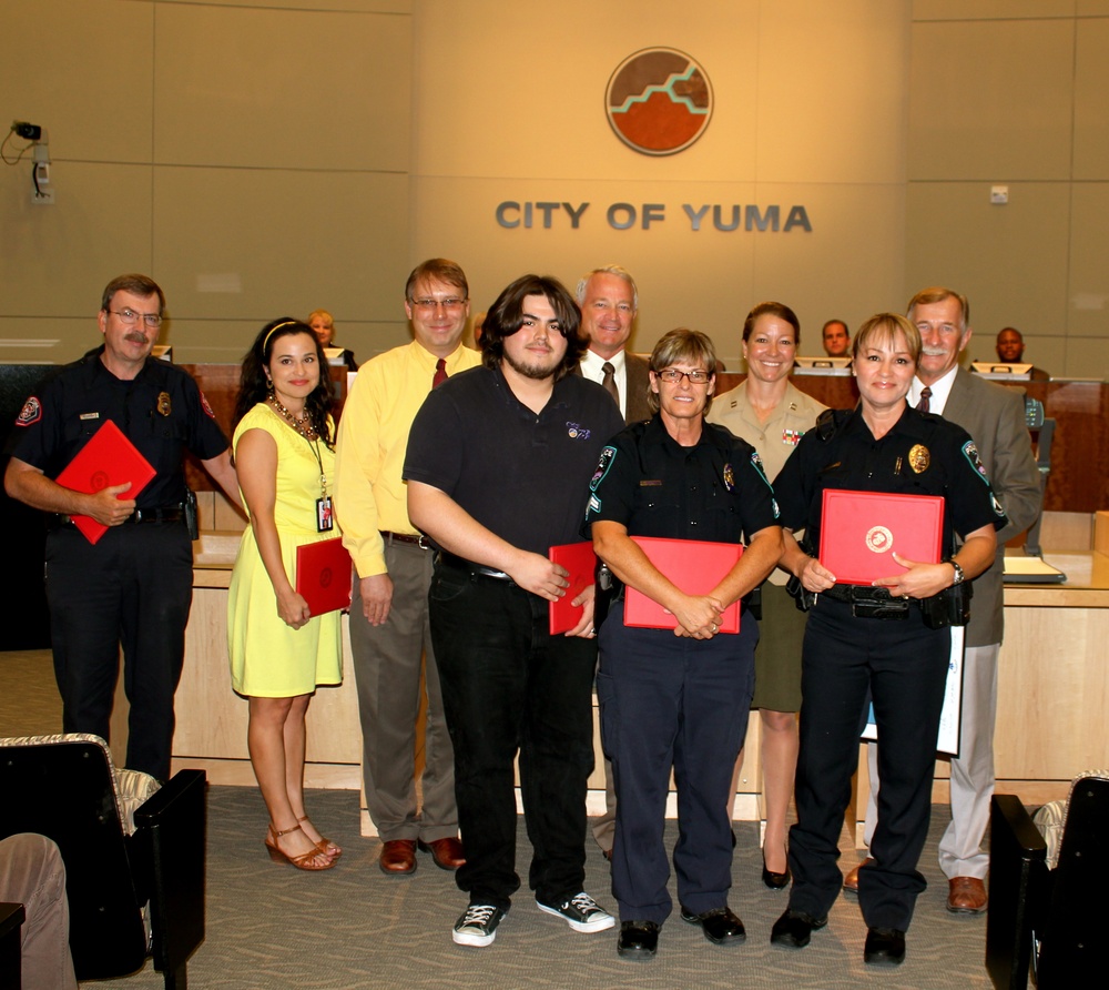 MCAS Yuma awards City Employees for Volunteer Efforts