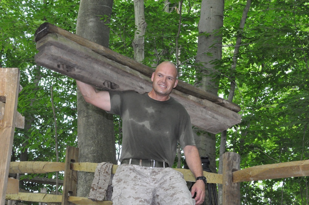 Marines reconstruct camp during Marine Week Cleveland