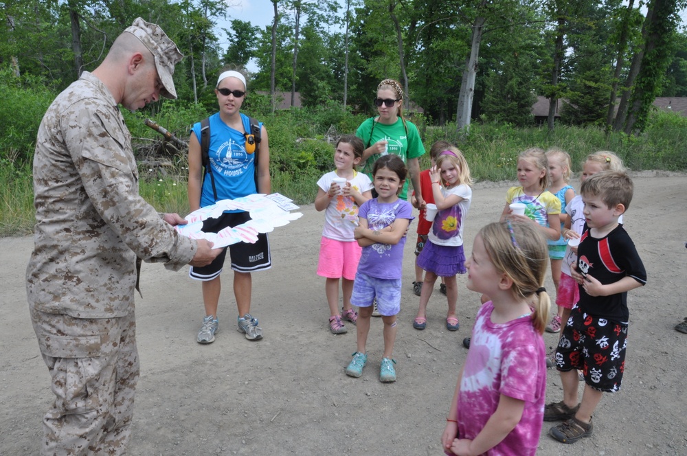 Marines reconstruct camp during Marine Week Cleveland