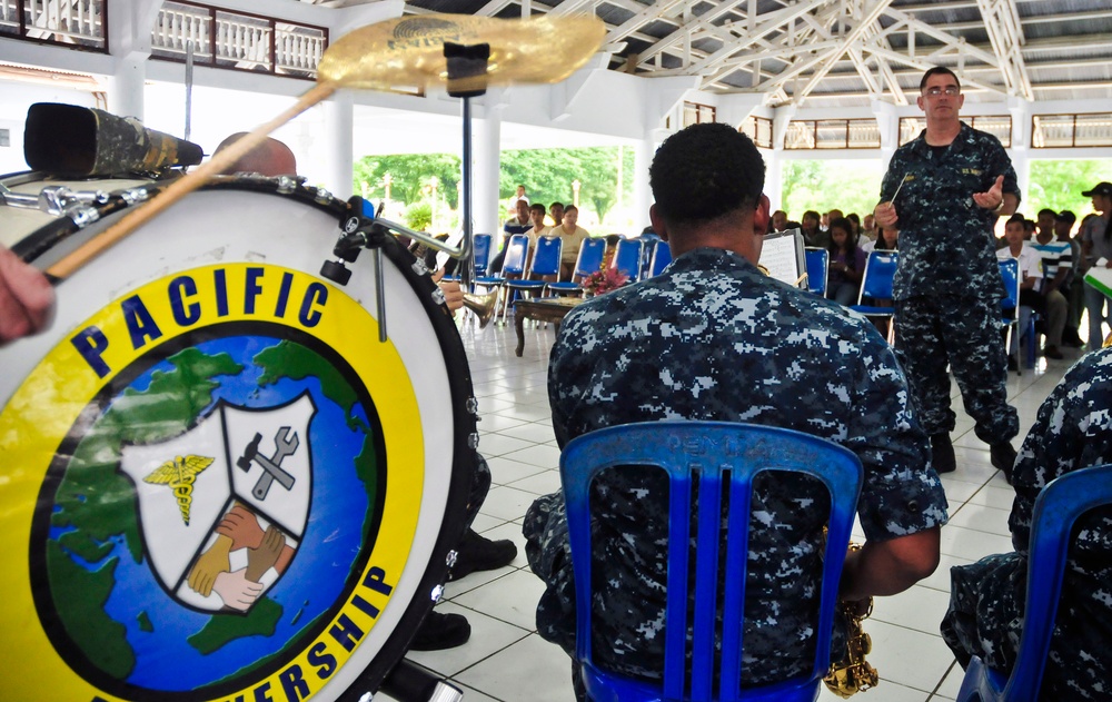 US Pacific Fleet band concert in Indonesia