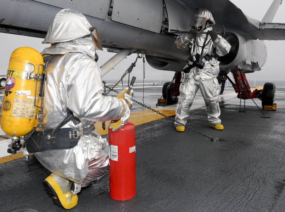 Sailors conduct mass casualty drill aboard Nimitz