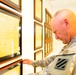 Company first sergeant displays the foundation of America in headquarters building