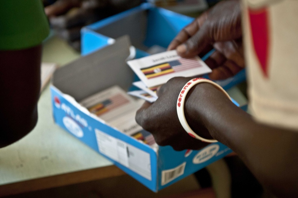 Ugandan students participate in 448th Civil Affairs Battalion Veterinary Program