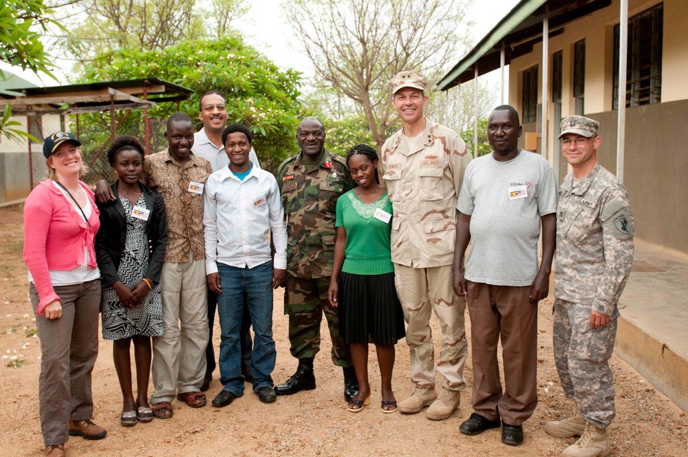 Ugandan students participate in 448th Civil Affairs Battalion Veterinary Program