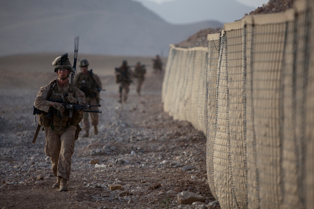 1/7 Marines patrol in Sangin