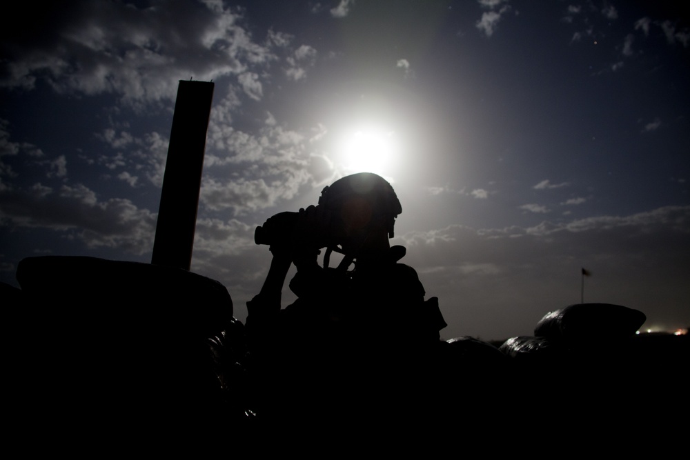 Reconnaissance Marines on Patrol Base Hanjar Yak