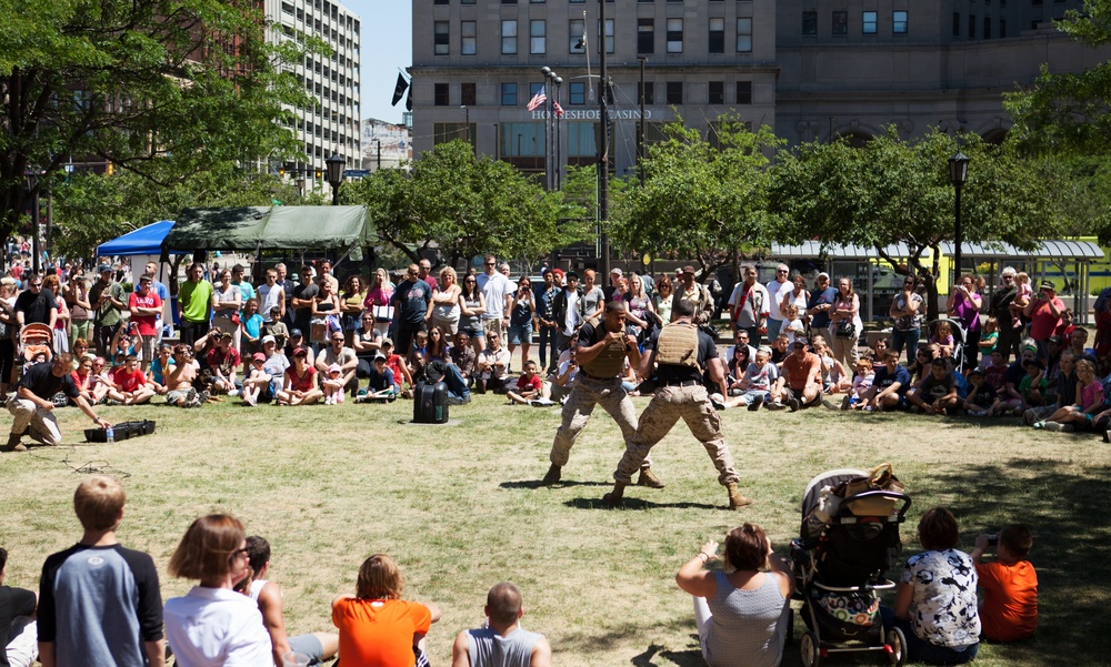 Marines wow Clevelanders with martial arts demonstration